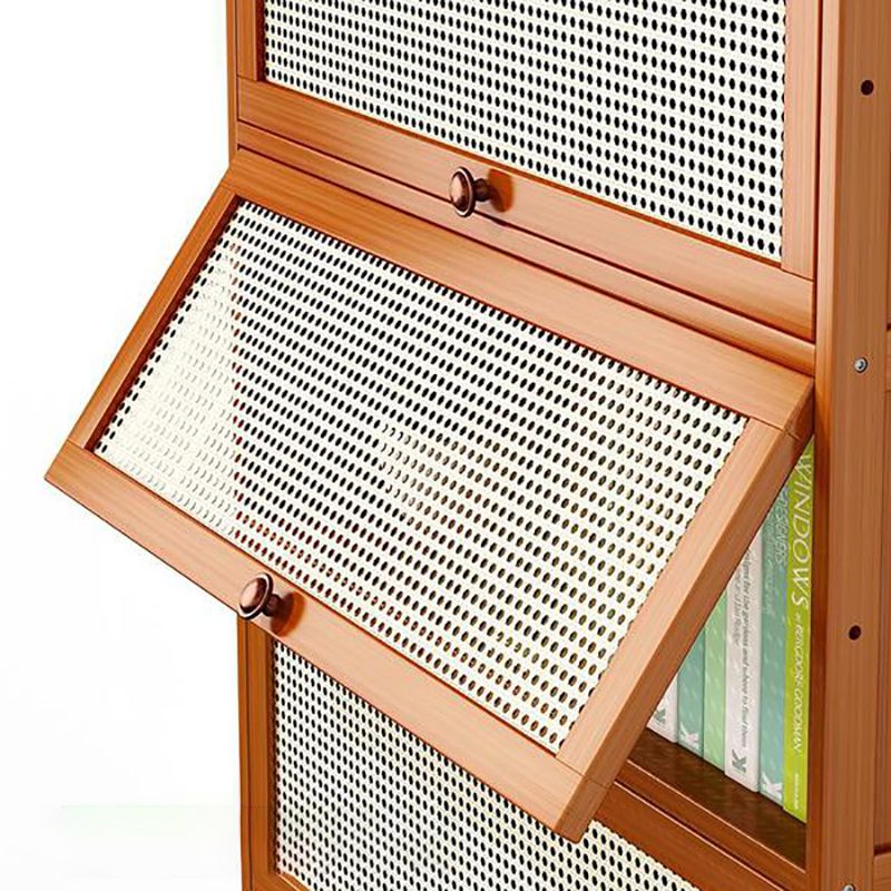 Estantería de bambú estandarias contemporáneas con gabinetes con gabinetes