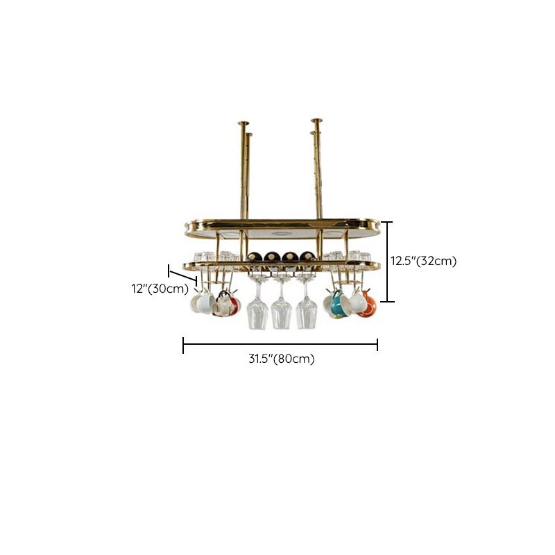Hanging Wine Rack Holder Modern Stainless Steel Wine Rack in Gold Clearhalo 'furn' 'furn_wine_racks' 'Furniture' 'Kitchen & Dining Furniture' 'Wine Racks' 'wine_racks' 1200x1200_8e014f8f-cd61-4fa2-8dfa-c1167937c7f5