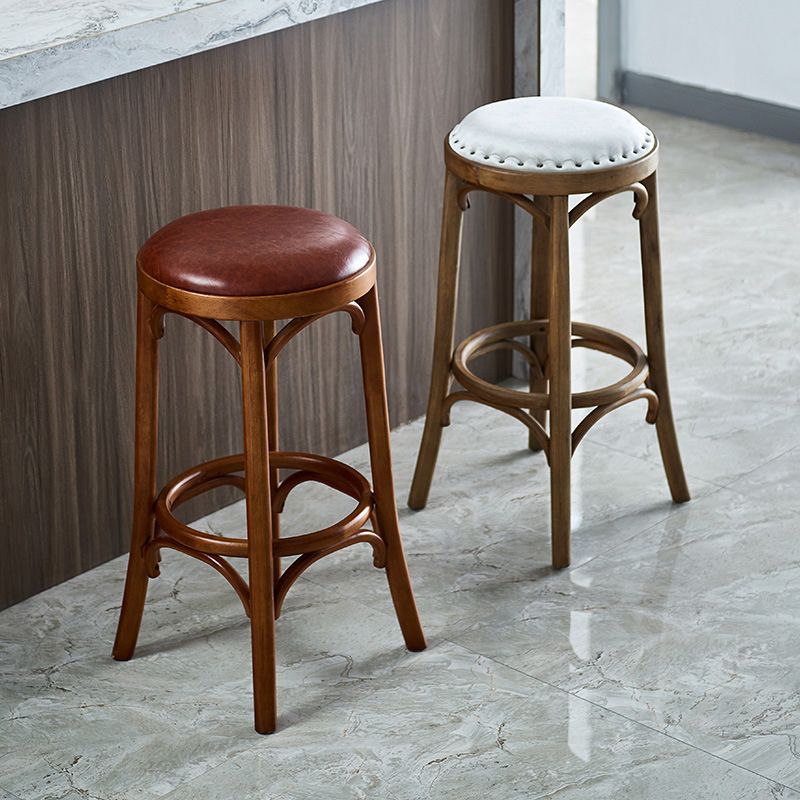 Industrial Solid Wood Counter Stool Velvet Counter Height Stools for Home Use Clearhalo 'Bar Furniture' 'Bar Stools' 'bar_stools' 'furn' 'furn_bar_stools' 'Furniture' 'Kitchen & Dining Furniture' 1200x1200_8e03b82f-268d-4411-b594-7e7e892c4432