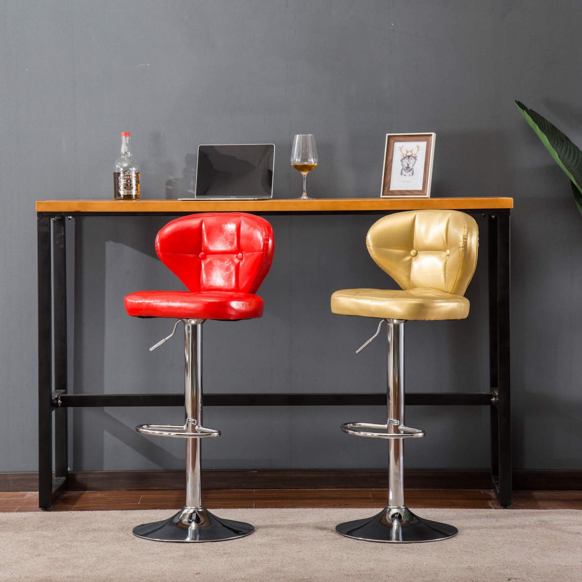 Contemporary Adjustable Bar and Counter Stool Low Back Leather Stool with Pedestal Base Clearhalo 'Bar Furniture' 'Bar Stools' 'bar_stools' 'furn' 'furn_bar_stools' 'Furniture' 'furniture_bar_stools' 'Kitchen & Dining Furniture' 1200x1200_8e04aa9d-751e-46a1-b5b1-b6f9bc6a1536
