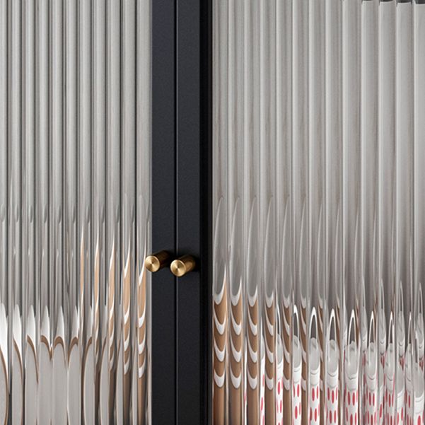 Sideboard di ferro della porta di vetro moderno server moderno con spazio per il soggiorno cucina