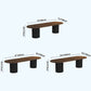 Oval Dark Wood Color Dining Table Pine Solid Wood Table Modern with Double Pedestal Clearhalo ' dining_table' 'Dining Tables & Seating' 'Dining Tables' 'furn' 'furn_dining_table' 'Furniture' 'furniture_dining_table' 'Kitchen & Dining Furniture' 'kitchen&dining_furn' 'kitchen' 'kitchen_dining_table' 1200x1200_8e0620b2-92ef-489e-ae8b-e18efc40855a