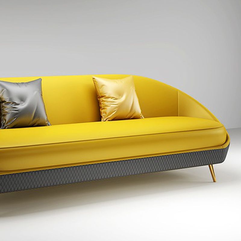 Sloped Arm Curved Sofa with Tight Back Contemporary Sofa for Apartment Clearhalo 'furn' 'furn_sofas' 'Furniture' 'Living Room Furniture' 'Sofa' 'sofas' 1200x1200_8e06312b-c8f8-4d8e-a472-ab0308203f59