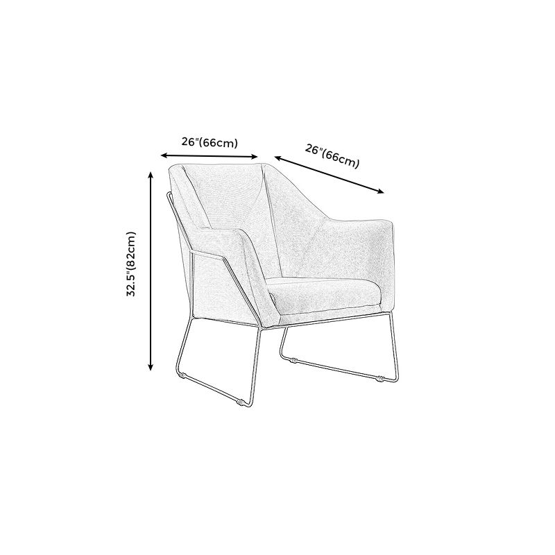 Chaise de lin 25,9 "L x 25,9" W x 32,2 "H VAISE DE CRALCHAI pour le salon
