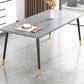 Rectangular Sintered Stone Dining Table Traditional Luxury Dining Furniture with 4 Legs