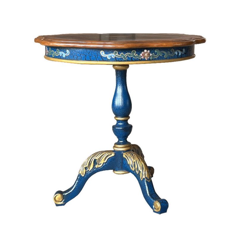 Mesa de madera maciza redonda de estilo tradicional con 3 patas Mesa base