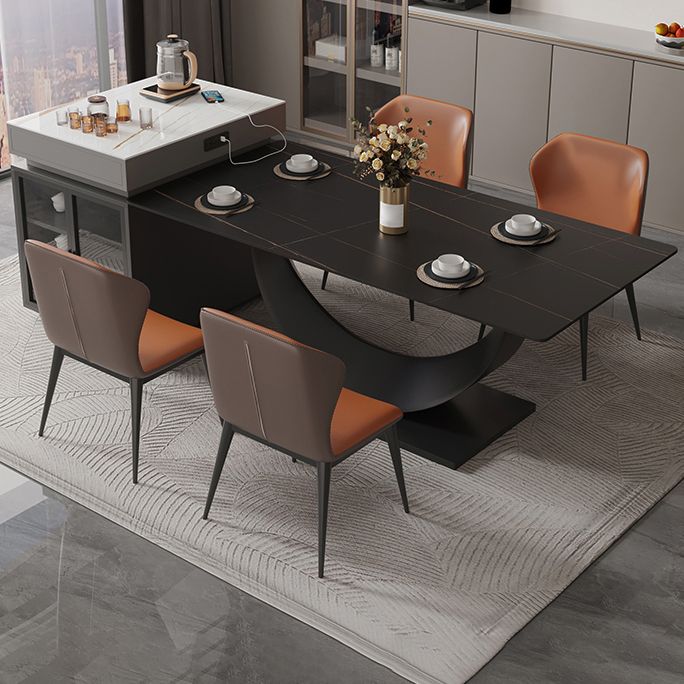 Rectangle Dining Room Table Contemporary Dinner Room Kitchen Table Clearhalo 'Dining Tables & Seating' 'Dining Tables' 'dining_table' 'furn' 'furn_dining_table' 'Furniture' 'Kitchen & Dining Furniture' 1200x1200_8e087a9c-4e41-4e54-a8bd-5aa225a07c89