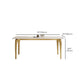 Glam Style Dinner Table Rectangle Stone Dining Room Table in White Clearhalo 'Dining Tables & Seating' 'Dining Tables' 'dining_table' 'furn' 'furn_dining_table' 'Furniture' 'Kitchen & Dining Furniture' 1200x1200_8e0887a9-5d63-44c5-8e0f-8f673362a1dd