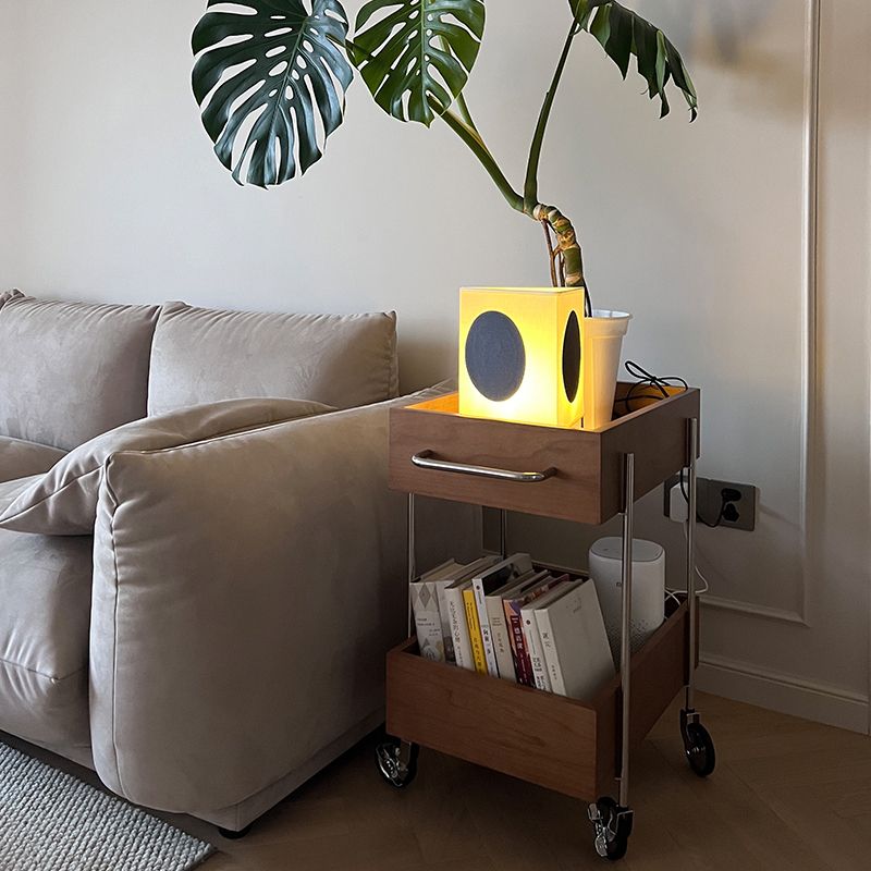 Industrial Sofa Side Accent Table with 2 Shelves in Wood for Living Room Clearhalo 'Coffee & Accent Tables' 'End & Side Tables' 'end_side_tables' 'furn' 'furn_end_side_tables' 'Furniture' 'Living Room Furniture' 1200x1200_8e0a01ef-5935-4f9d-a29e-d20380f98420