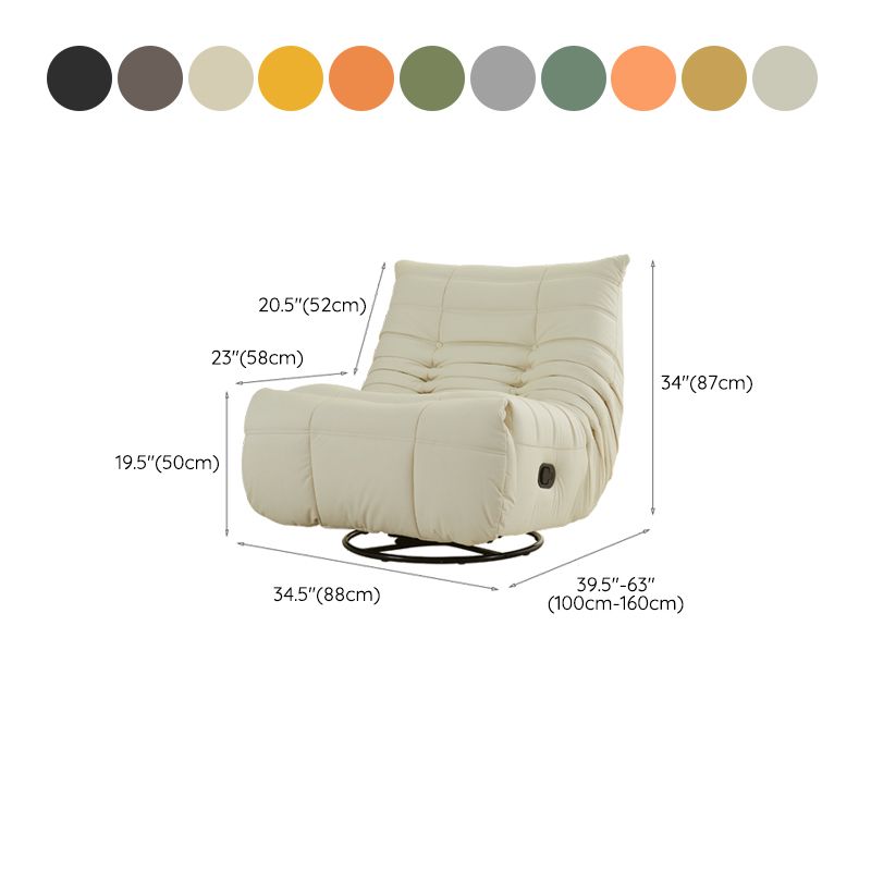 Contemporary Faux Leather Standard Recliner with Solid Color Tufted Back Clearhalo 'Chairs & Seating' 'furn' 'furn_recliners' 'Furniture' 'Living Room Furniture' 'Recliners' 1200x1200_8e0a7c78-8aeb-4061-92ee-40e76800ff79