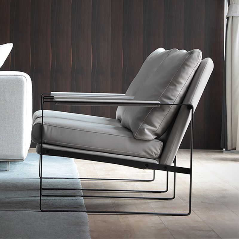 Chaise de bras en cuir fausse 28,74 "L x 31,88" W x 29.13 "H fauteuil accent pour le salon