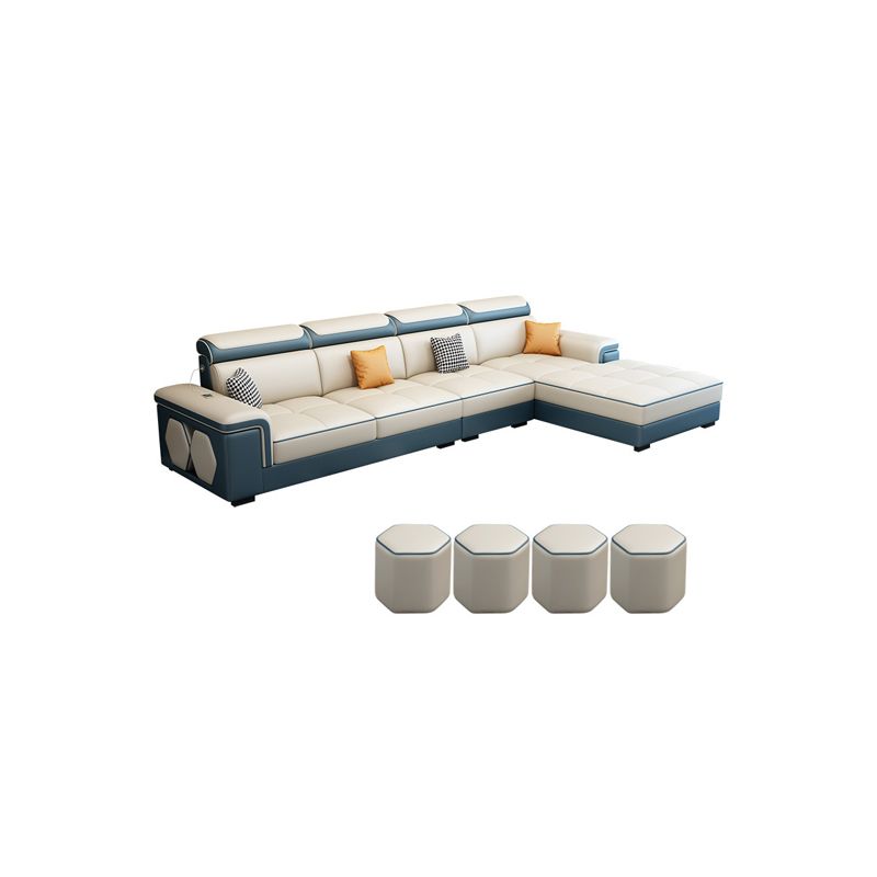 Contemporary 70"D Sectional Square Arm Sofa with Reversible Chaise for Living Room Clearhalo 'furn' 'furn_sectionals' 'Furniture' 'furniture_sectionals' 'kitchen' 'kitchen_sectionals' 'Living Room Furniture' 'Sectionals' 1200x1200_8e0c4763-ef86-4f78-a353-b8dcad287f71