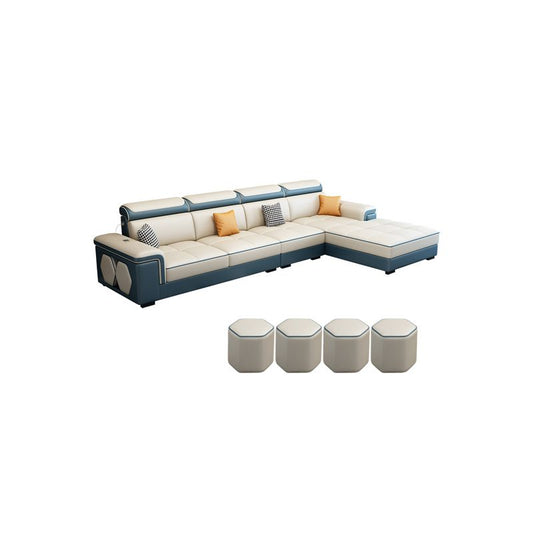 Contemporary 70"D Sectional Square Arm Sofa with Reversible Chaise for Living Room Clearhalo 'furn' 'furn_sectionals' 'Furniture' 'furniture_sectionals' 'kitchen' 'kitchen_sectionals' 'Living Room Furniture' 'Sectionals' 1200x1200_8e0c4763-ef86-4f78-a353-b8dcad287f71