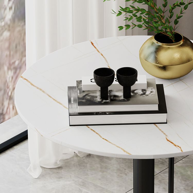 White Stone Round Dining Table Set 1/3/4/5 Pcs Modern Dinette Set Clearhalo 'Dining Room Sets' 'Dining Tables & Seating' 'dining_room_set' 'furn' 'furn_dining_room_set' 'Furniture' 'Kitchen & Dining Furniture' 1200x1200_8e0cc3f9-6e1d-4c0f-b2ec-5662f59ce40d