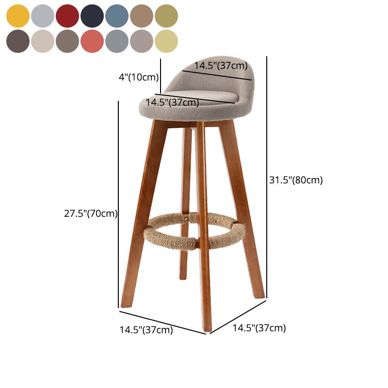Scandinavian Upholstered Wood Counter Stools Low Back Bar Stools with 4 Legs Clearhalo 'Bar Furniture' 'Bar Stools' 'bar_stools' 'furn' 'furn_bar_stools' 'furniture_bar_stools' 'Kitchen & Dining Furniture' 'kitchen&dining_furn' 'kitchen' 'kitchen_furn' Furniture' 1200x1200_8e0d2934-d0f2-4f8d-8bf8-b46ff5b18ce0