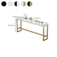 Glam Indoor Bar Stool Table Rectangle Bar Dining Table with Footrest