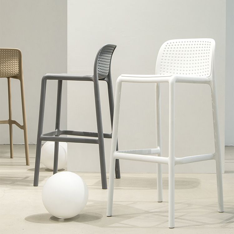 Modern Armless Backrest Counter Stool Plastic Bedroom Bar Stool with Plastic Seat Clearhalo 'Bar Furniture' 'Bar Stools' 'bar_stools' 'furn' 'furn_bar_stools' 'furniture_bar_stools' 'Kitchen & Dining Furniture' 'kitchen&dining_furn' 'kitchen' 'kitchen_furn' Furniture' 1200x1200_8e0e82ec-9803-4c9f-b7e9-ef3a99e8dd69