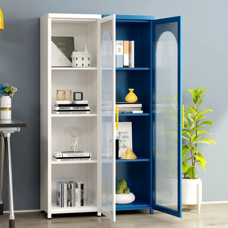Metal Industrial Standard Bookcase Vertical Bookcase with Glass Door Clearhalo 'Bookcases' 'furn' 'furn_bookcases' 'Furniture' 'furniture_bookcases' 'kitchen' 'kitchen_bookcases' 'Living Room Furniture' 'Office Furniture' 1200x1200_8e0e95fe-2fba-4dad-a958-7c62e89455a5
