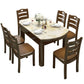 Extendable Dining Table Marble Top Table for Kitchen Dining Room