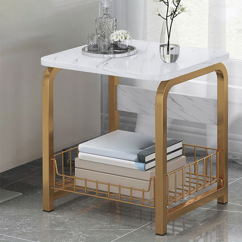 Moderner Holznachtständer 16,5 "/24,4" großer Nachttisch mit Regal