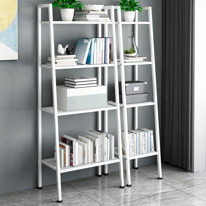 Modern Style Ladder Bookshelf Open Back Metal Bookcase for Home Clearhalo 'Bookcases' 'furn' 'furn_bookcases' 'Furniture' 'Office Furniture' 1200x1200_8e0fed17-fc7b-41aa-a522-cdb6413a799d