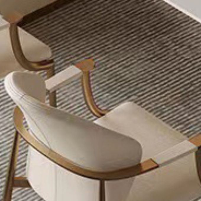 Sillas de comedor de cuero de falso silla de brazo de ala de estilo nórdico para comedor