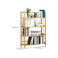 Modern Bamboo Etagere Bookshelf Bedroom Vertical Open Shelf Bookcase with Shelves