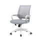 Silla de oficina giratoria contemporánea, escritorio de microfibra, silla con respaldo medio