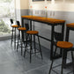 Binnen houten trestle cocktailbar tafel industriële voetsteun pubhoogte eettafel