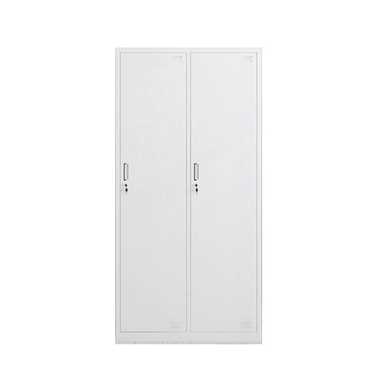 Modern Style Wardrobe White Metal Wardrobe Closet with Locks