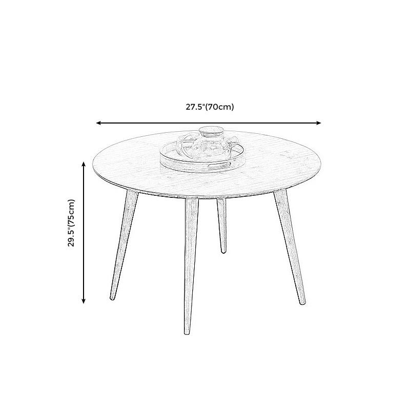 Round Wood Coffee Table Scandinavian 4 Legs Natural Cocktail Table Clearhalo 'Coffee & Accent Tables' 'Coffee Tables' 'coffee_tables' 'furn' 'furn_coffee_tables' 'Furniture' 'Living Room Furniture' 1200x1200_8e18a817-159c-4572-8d30-0e20cca7e284