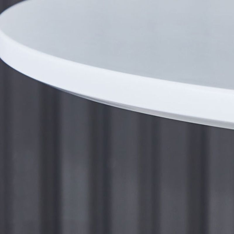 Mesa de madera moderna para mesa redonda de restaurantes con pedestal de metal