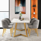 Stone Top Dining Table White Traditional Luxury Table with Sled Base Clearhalo 'Dining Tables & Seating' 'Dining Tables' 'dining_table' 'furn' 'furn_dining_table' 'Furniture' 'furniture_dining_table' 'Kitchen & Dining Furniture' 1200x1200_8e194676-b2f2-480d-896c-907446773a10