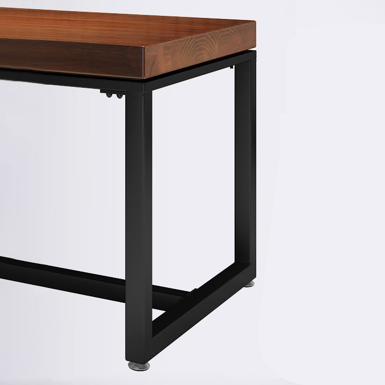 Solid Wood Industrial Style Dining Table Brown Rectangle Table with Black Frame for Dinning Room Clearhalo ' dining_table' 'Dining Tables & Seating' 'Dining Tables' 'furn' 'furn_dining_table' 'Furniture' 'furniture_dining_table' 'Kitchen & Dining Furniture' 'kitchen&dining_furn' 'kitchen' 'kitchen_dining_table' 1200x1200_8e19516f-8daa-4567-844e-9e428232c41f