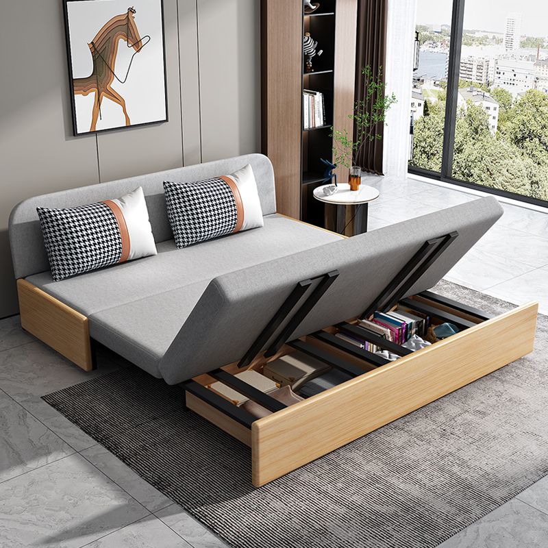 Cotton Blend Contemporary Convertible Bed Sofa Couch with Pillows Clearhalo 'furn' 'furn_sofas' 'Furniture' 'Living Room Furniture' 'Sofa' 'sofas' 1200x1200_8e1a4d2e-7694-4f4d-b8c6-f62fd8ef6ed9