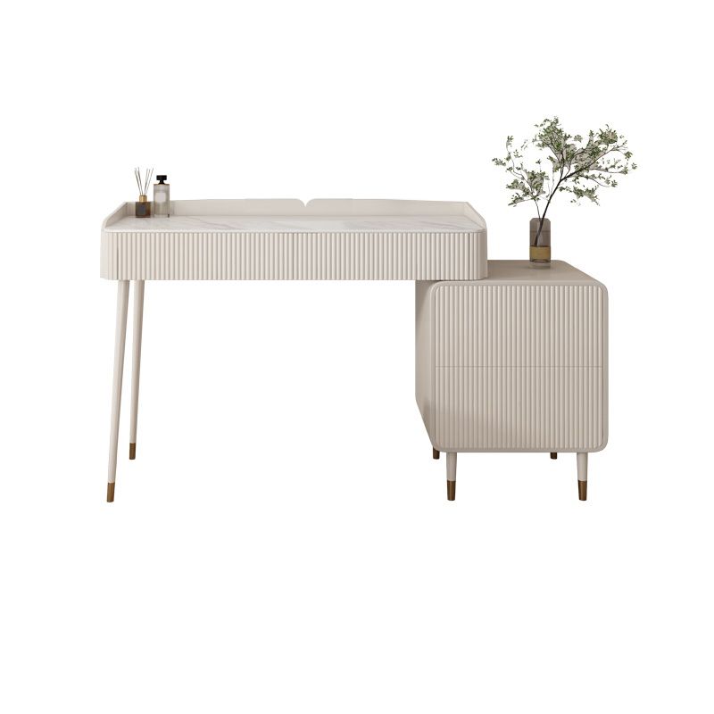 Mesa de tocador de maquillaje moderna para el dormitorio con taburetes 31.5 "altura