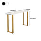 Glam Pub Tisch mit goldenem Metallschlitten rechteckig masser Holz Top Stange Tisch