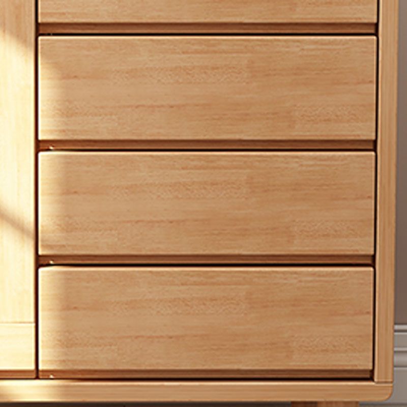 Cabinet en bois de 31,5 "de haut du milieu du siècle moderne 1 - armoire de porte avec 4 tiroirs