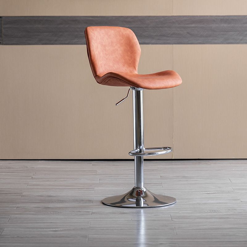 Contemporary Adjustable Height Stool Reception Leather Barstool Clearhalo 'Bar Furniture' 'Bar Stools' 'bar_stools' 'furn' 'furn_bar_stools' 'Furniture' 'Kitchen & Dining Furniture' 1200x1200_8e1f164b-7118-4f7d-a83f-46c62a329876