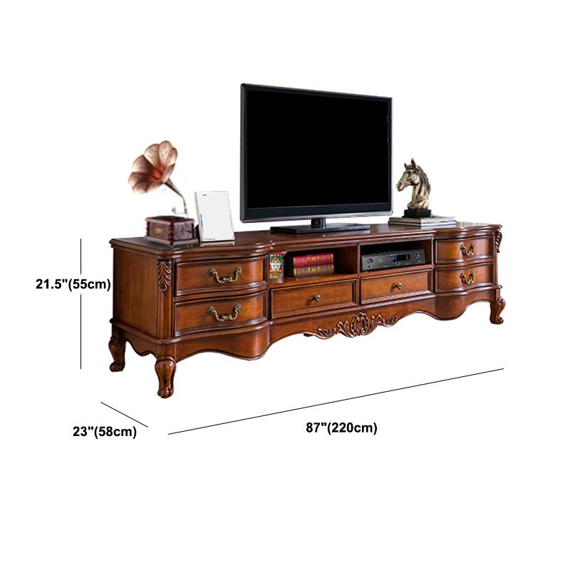 Console in legno console tradizionale in stile home TV con cassetti
