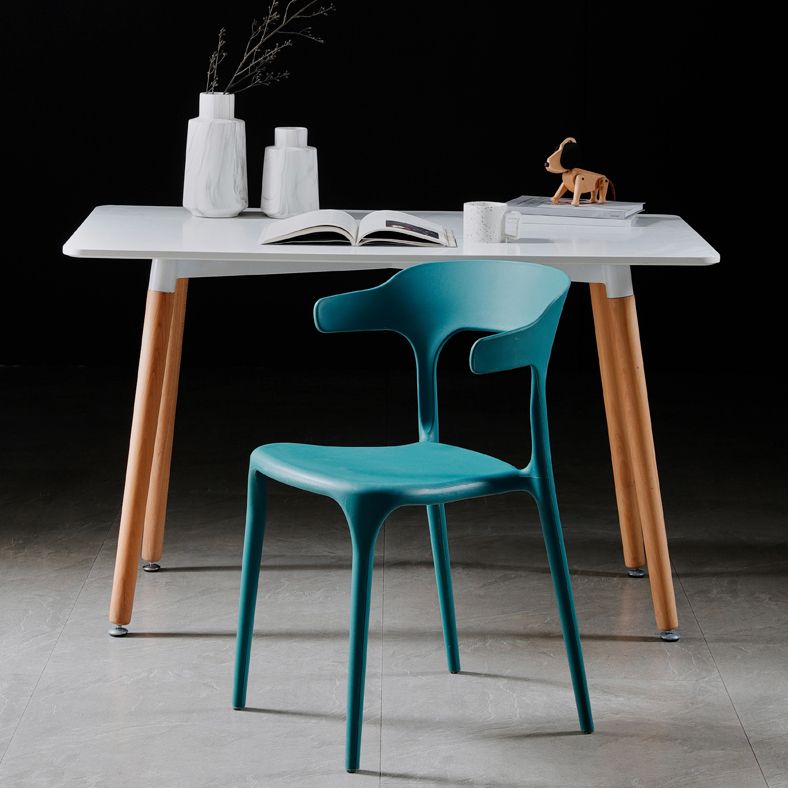 Plastic Armless Dining Chairs Scandinavian Stackable Dining Side Chairs (Set of 4) Clearhalo ' kitchen&dining_furn' 'Dining Chairs' 'Dining Tables & Seating' 'dining_chair' 'furn' 'furn_dining_chair' 'Furniture' 'furniture_dining_chair' 'Kitchen & Dining Furniture' 'kitchen' 1200x1200_8e2112ae-6339-4814-ae37-4f63c3cf5171