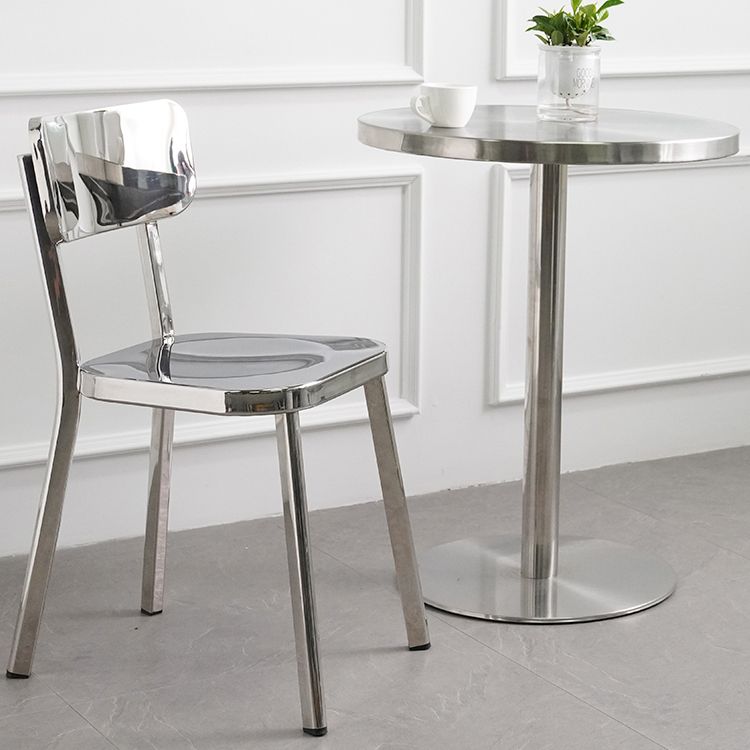 Modern Metal Dining Side Chair Open Back Dining Armless Chair for Restaurant Clearhalo ' kitchen&dining_furn' 'Dining Chairs' 'Dining Tables & Seating' 'dining_chair' 'furn' 'furn_dining_chair' 'Furniture' 'furniture_dining_chair' 'Kitchen & Dining Furniture' 'kitchen' 1200x1200_8e21d2a2-dc25-45f4-ab0a-0df92cbdaf13