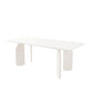Massief houten eettafel Witte moderne eettafel voor eetkamer