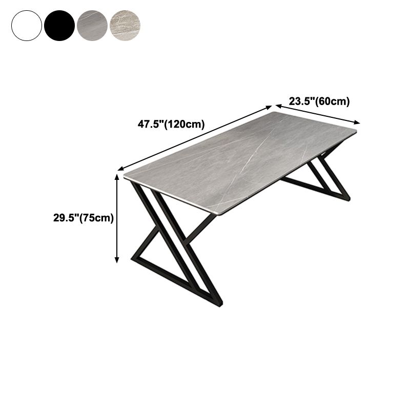 Rectangular Stone Top Writing Desk Modern Style Metal Legs Desk for Office Clearhalo 'furn' 'furn_office_desk' 'Furniture' 'Office Desks' 'Office Furniture' 'office_desk' 1200x1200_8e231556-8372-4c8d-842a-7ecca3ab8bb1