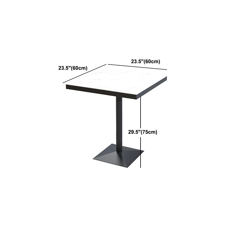 Sintered Stone Dining Table Industrial Square Dining Table with Metal Base Clearhalo 'Dining Tables & Seating' 'Dining Tables' 'dining_table' 'furn' 'furn_dining_table' 'Furniture' 'Kitchen & Dining Furniture' 1200x1200_8e233567-7af6-4388-b020-e561ebeae5d7