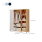 Engineered Wood Armoire Modern Natural Finish Wardrobe Closet with Garment Rod