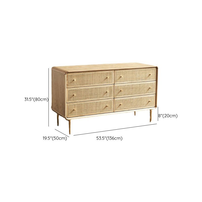 Solid Wood Buffet Table Modern Style Side Board with Drawers Clearhalo 'buffet_sideboard' 'Buffets & Sideboards' 'furn' 'furn_buffet_sideboard' 'Furniture' 'Kitchen & Dining Furniture' 1200x1200_8e23e036-f713-4f8b-8069-c8329ab5fb81