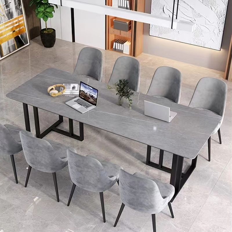 RECTANGE STREE TOP BURIS BUREAU BUREAU MODERNE STYLE DÉCRIT AVEC MÉTAL BASE POUR OFFICE