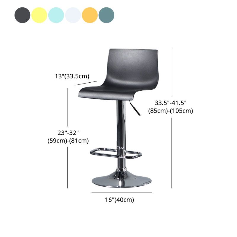 Contemporary Swivel Adjustable Height Stool Matte Finish Plastic Home Barstool Clearhalo 'Bar Furniture' 'Bar Stools' 'bar_stools' 'Furniture' 'furniture_bar_stools' 'Kitchen & Dining Furniture' 1200x1200_8e257906-fa72-449e-a2fc-67cfb23d9d95