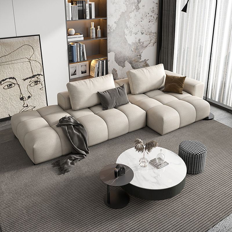 Nordic Cream Square Arm Sofa Faux Leather Cushion Back Sectional for Living Room Clearhalo 'furn' 'furn_sectionals' 'Furniture' 'furniture_sectionals' 'Living Room Furniture' 'Sectionals' 1200x1200_8e258565-6cc7-46c2-a90d-9d18f9bb72ec